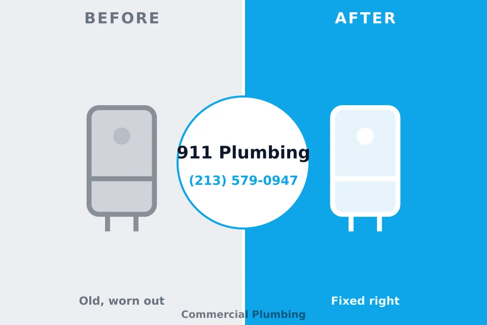 Before and after: plumbing company Brightwaters, NY